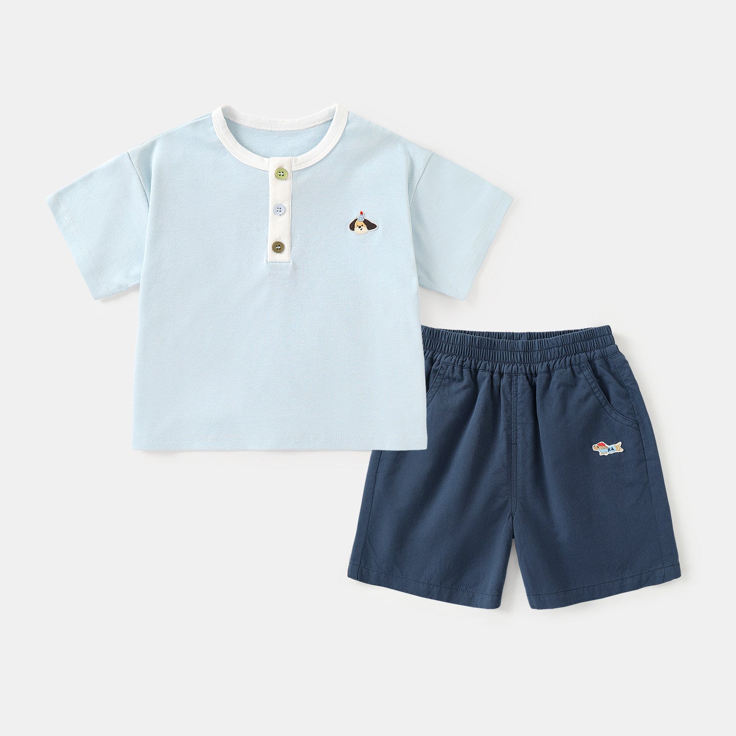 Children's Sleeve Suit Clearance Kaka Panda Summer Clothing Boys Two-piece Children's T-shirt