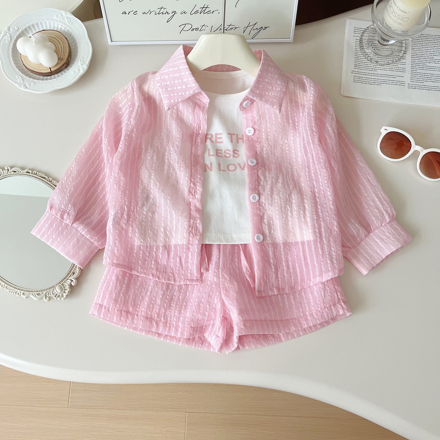 Korean Style Clothing Long Sleeve Shorts Children's Suit