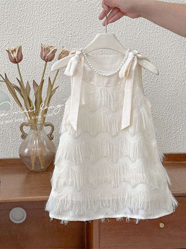 Summer Fashionable Straps Skirt High-grade Sleeveless Children's Dress