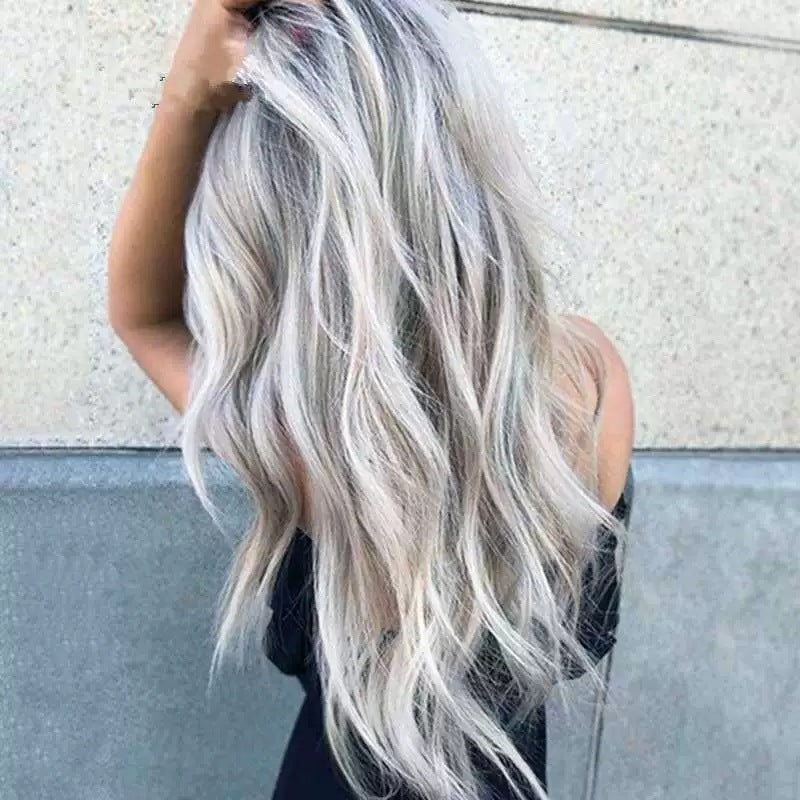 Dyed Head Cover Chemical Fiber Curly Hair Wig Long Curls