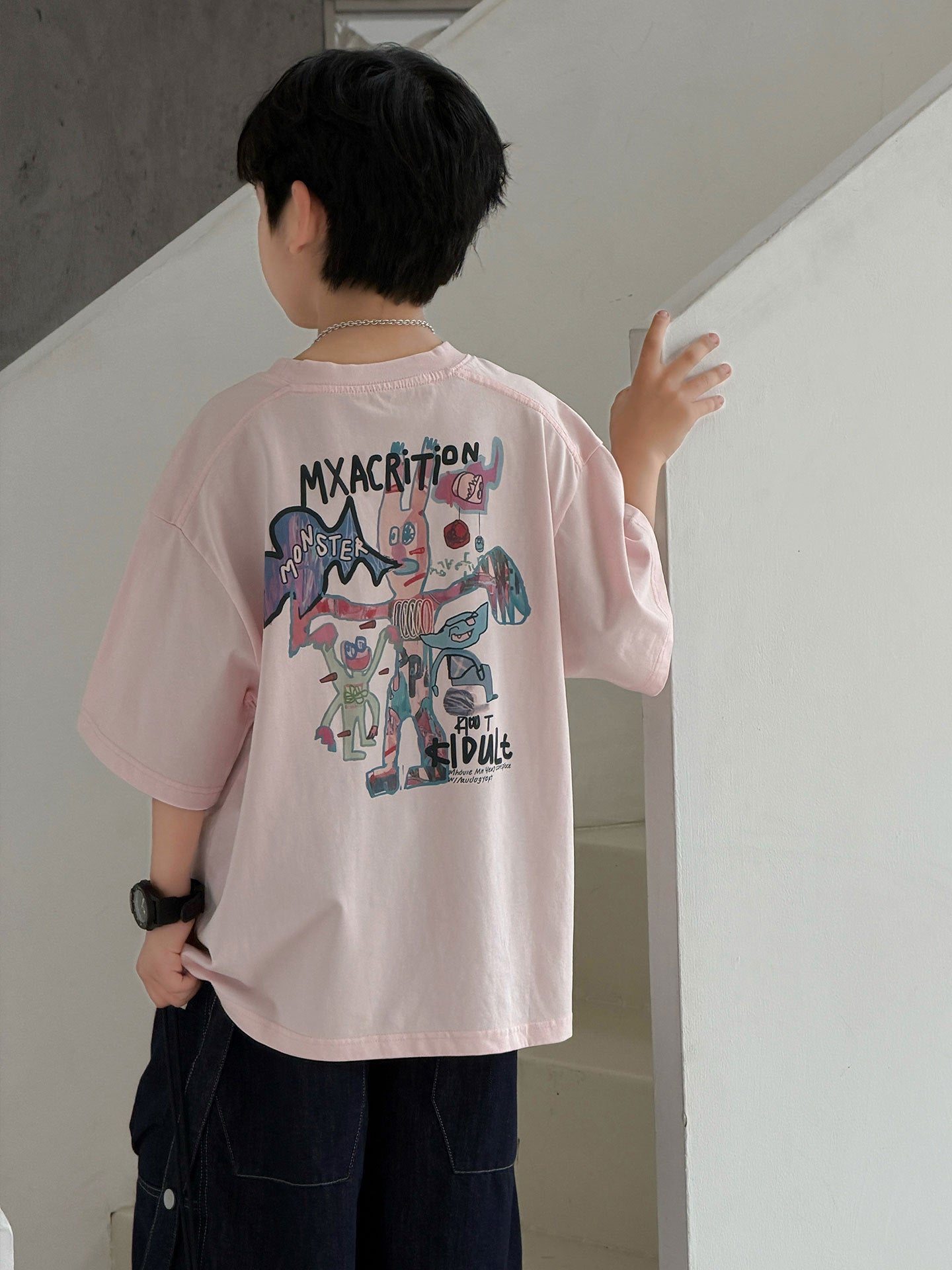 Children's Clothing Boy's Short-sleeved Medium Large Korean Boys Summer Thin Children's T-shirt