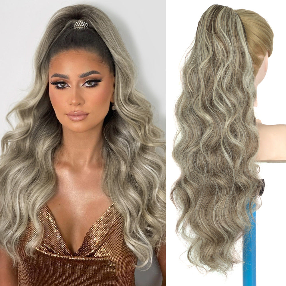 Women's Fiber Drawstring Hair Extension Big Wave Chemical Wig Ponytail