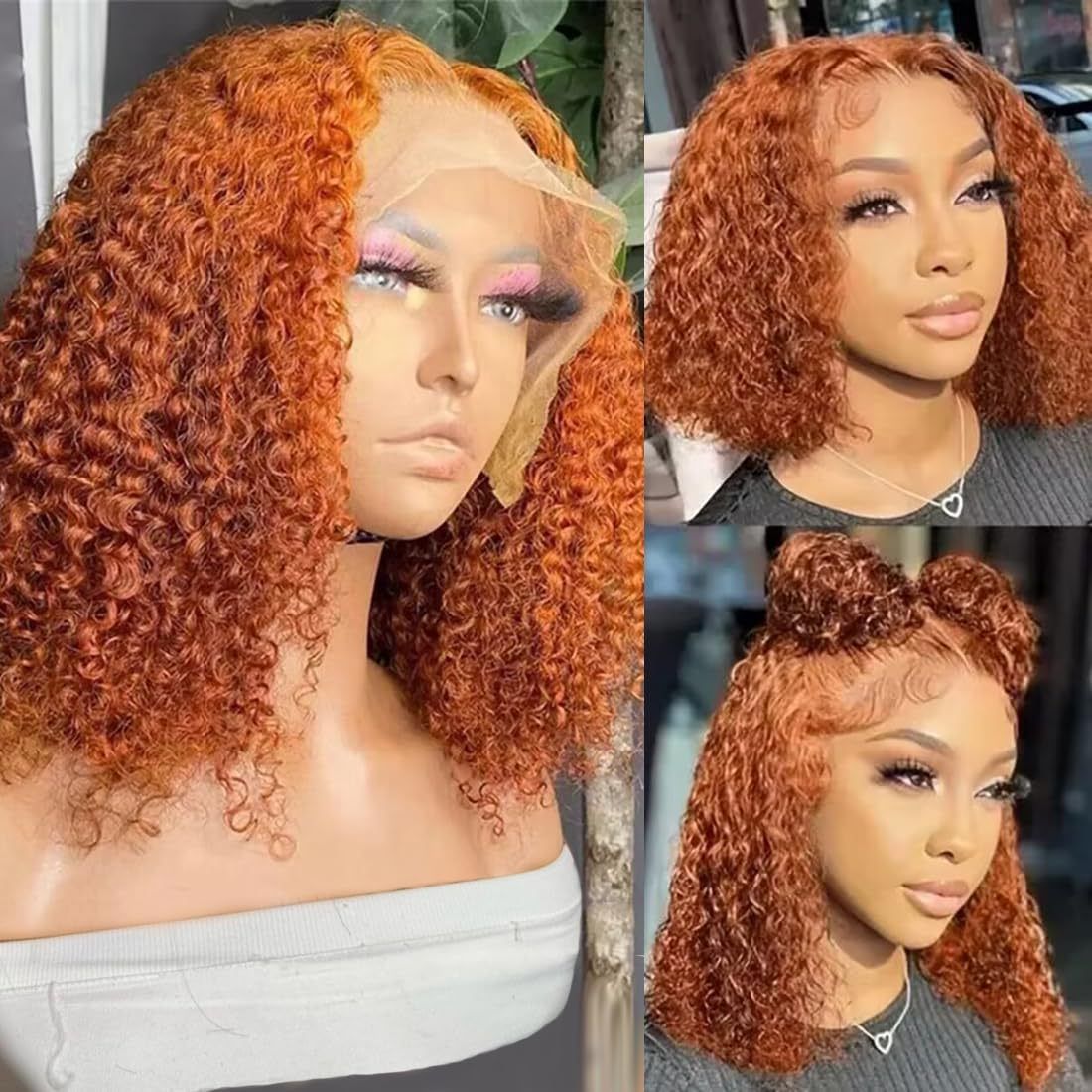 Fashion Front Lace Hand Wrapped Small Head Cover Wig Short Curly Hair