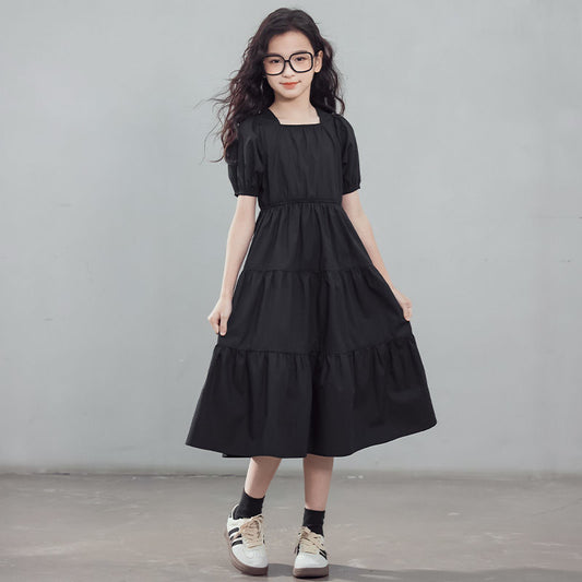 Children's Middle Big Thin Wear Overknee Casual Children's Dress