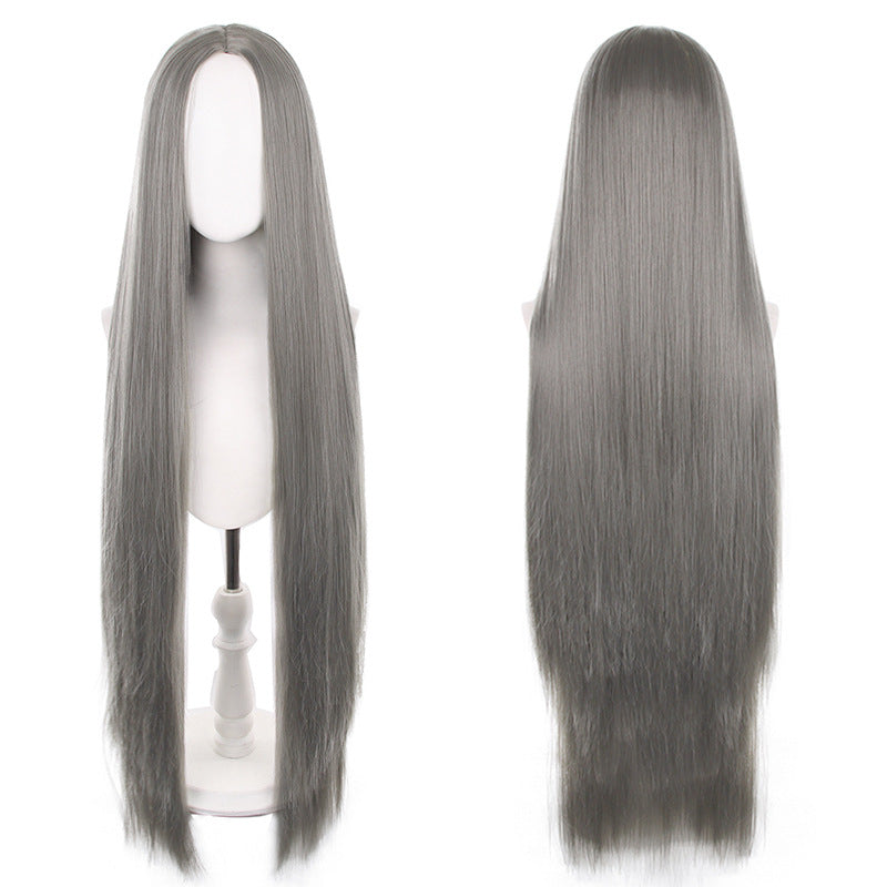 Mid-length Universal Long Straight Scalp Style Cos Wig