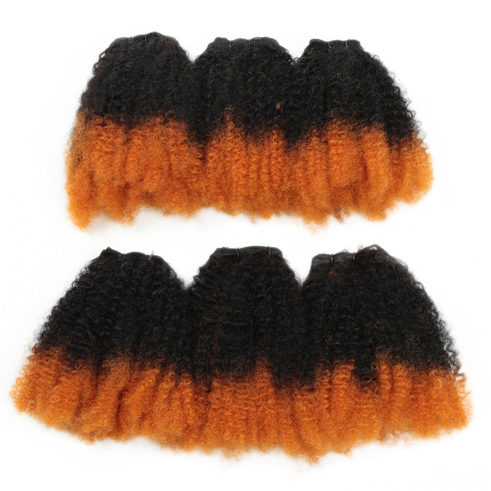 Protein Silk Chemical Fiber Weft Set Wig Short Curly Hair