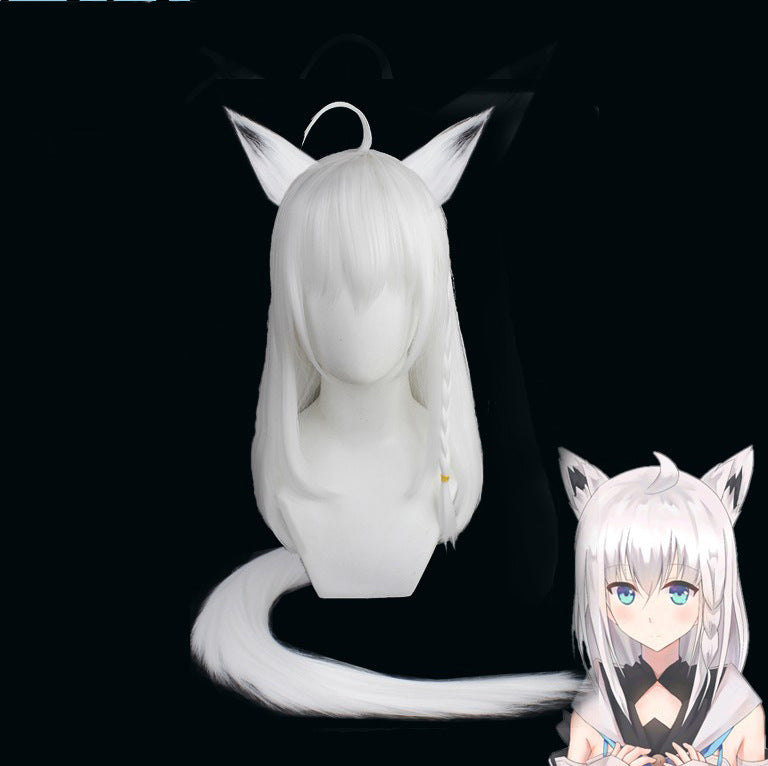 Free Man Virtual Anchor Fox White Cos Wig