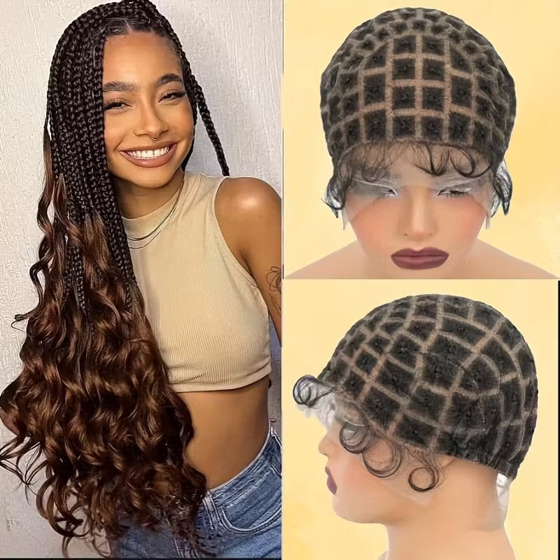 Lace Mesh Cap Full Crocheted Chemical Fiber Other Wig