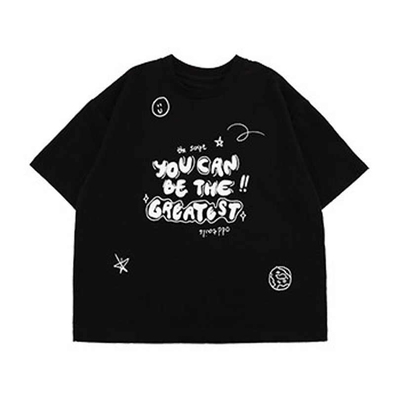 Korean Boys Casual Comfortable Short Sleeve Summer Wear Fashion Loose Children's T-shirt