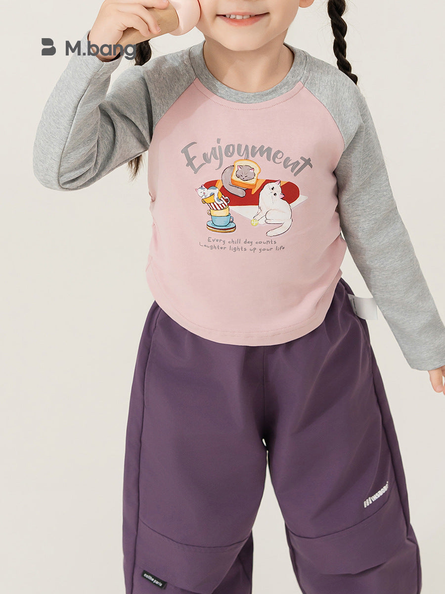 Children's Clothing Clothes Color Matching Top Long Children's T-shirt