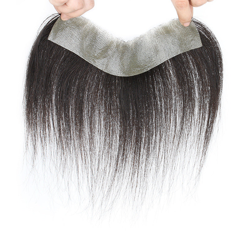 Woven Hairline Stick Real Human Hair Naturally Invisible Patch Forehead Wig