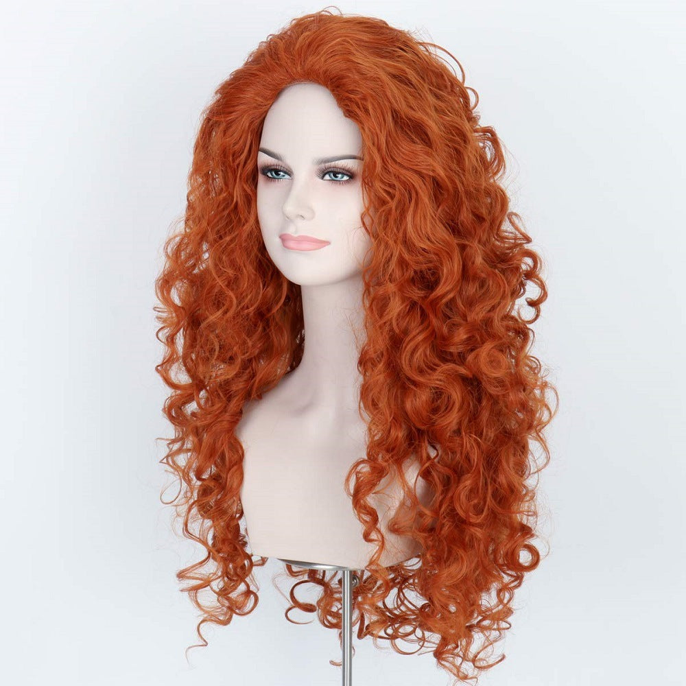 Fluffy Small Volume Fiber Long Curly Cos Wig