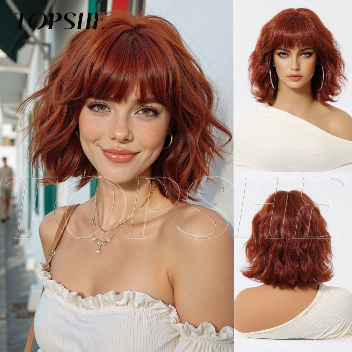 Female Korean Style Valgus Small Curls Lazy Wig Short Curly Hair