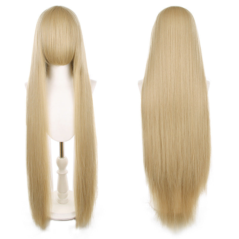 Mao Style Universal Scalp Head Long Bangs Cos Wig