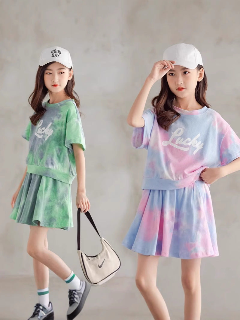 Children's Summer Sports Super Fashionable Clothing Little Printed Children's Suit