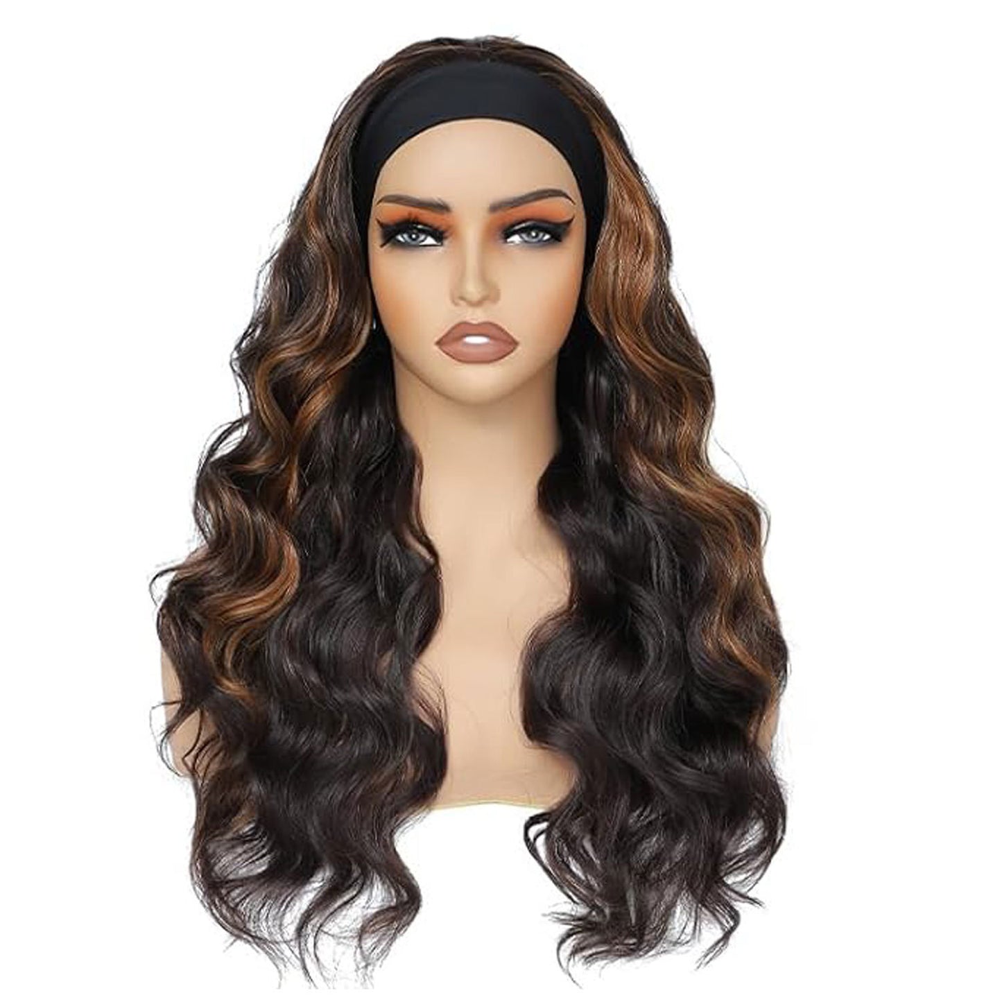 Silk Hair Band Fluffy Big Wave Wig Long Curls