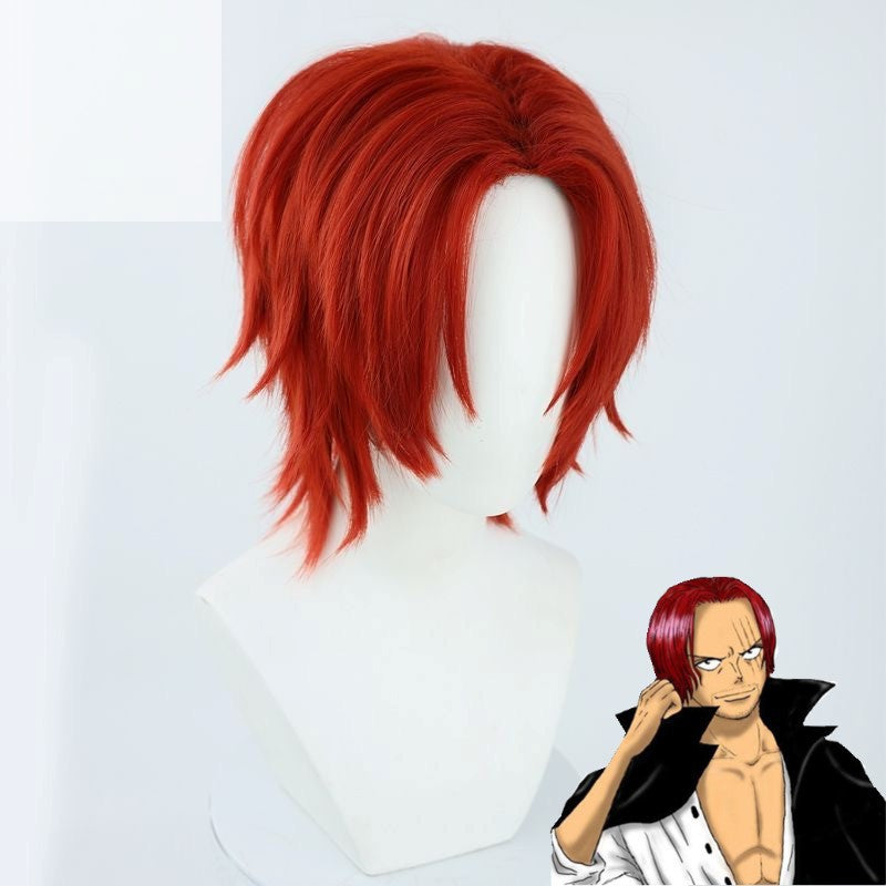 Beautiful One Piece Wine Red Mid-point Cos Wig