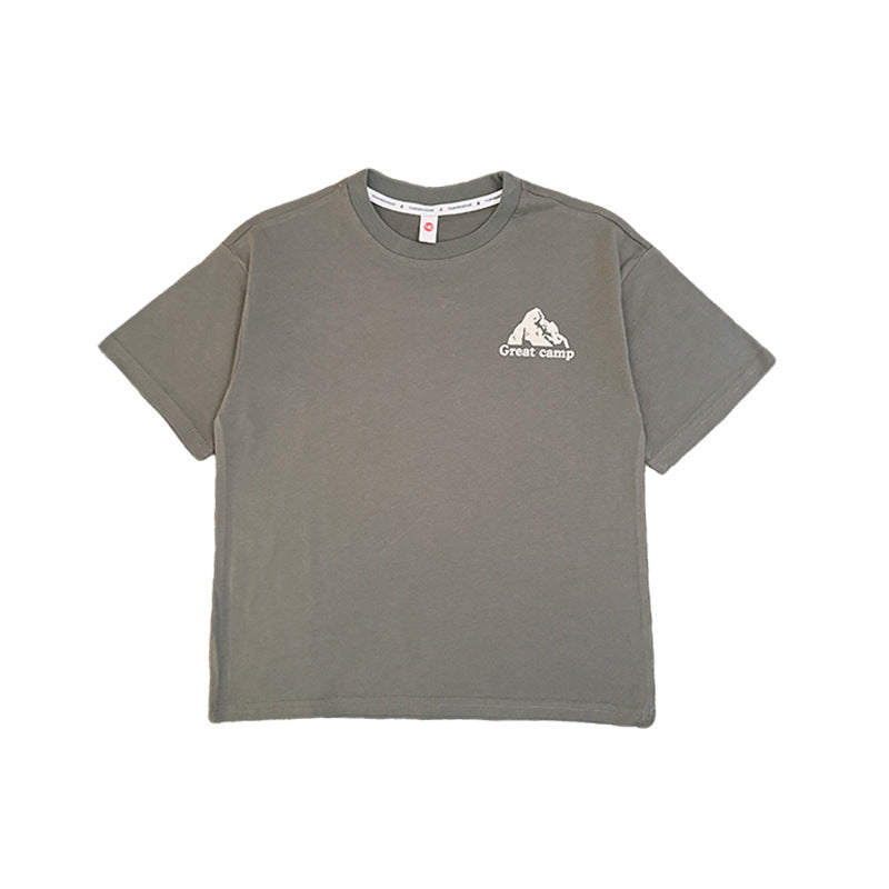 Children's Mountain Clothing Summer Short-sleeved Combed Cotton Breathable Children's T-shirt