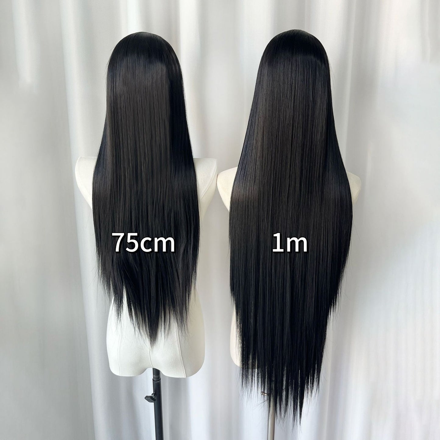 Brown Hand Crochet Forehead Lace Female Comic Long Straight Wig