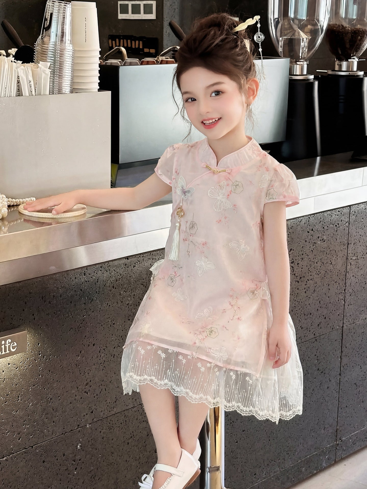 Children's Cheongsam Fashionable National Style Fairy Summer Children's Dress