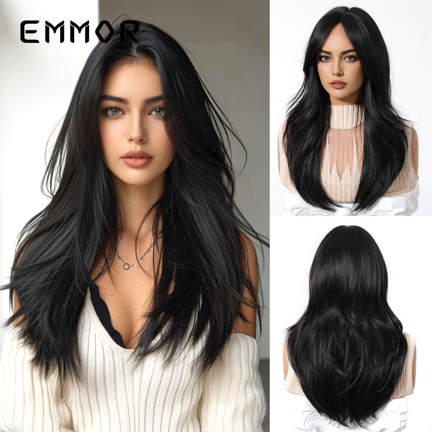Type Bangs Curly Natural Fashion Top Wig Long Curls