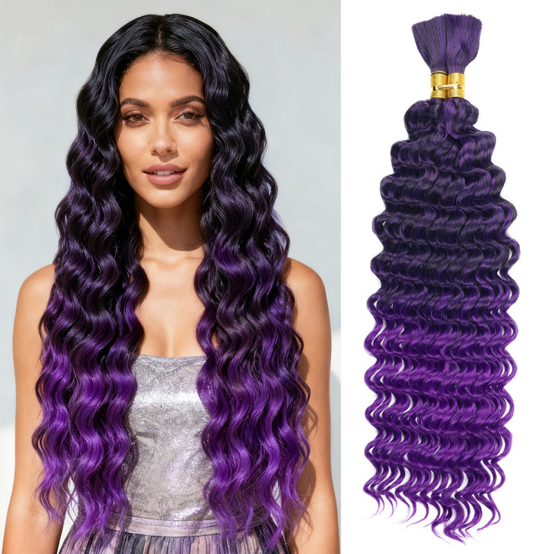Chemical Fiber Hair Bundle Body Weave Knitting Crochet Long Curly Other Wig