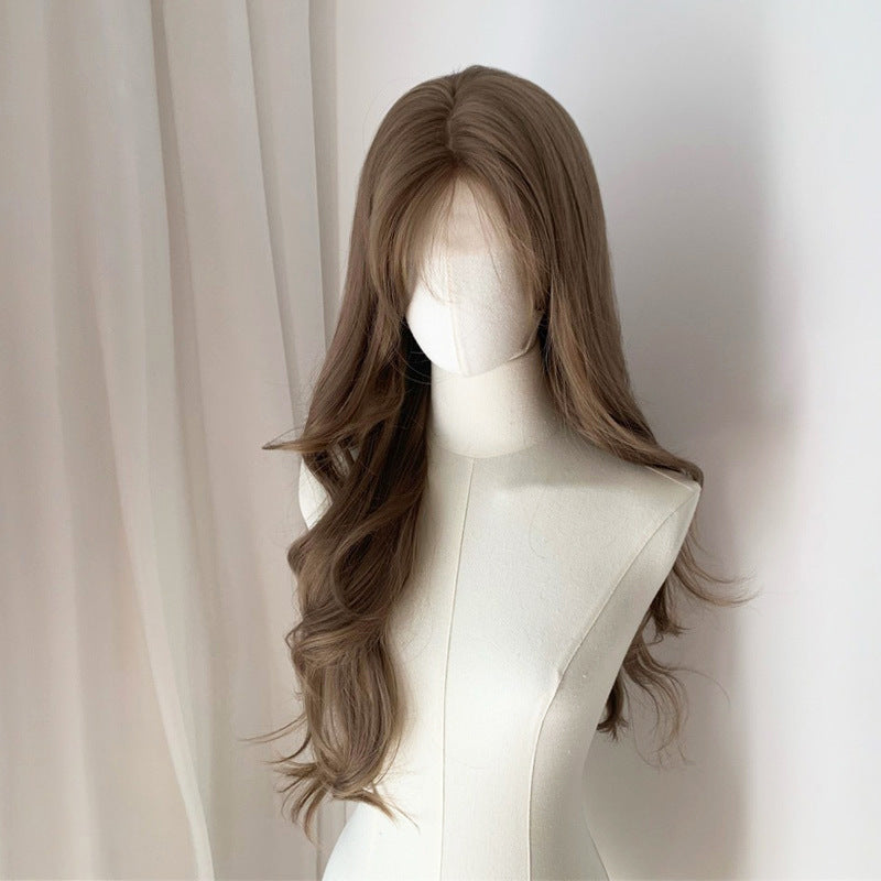 Women's Hand-woven Mid-length Curly Hair Dyed Collection Wig Long Curls