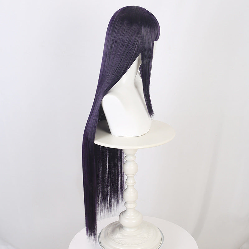 Women's Dark Blue Ancient Costume Long Straight Hair Cos Wig