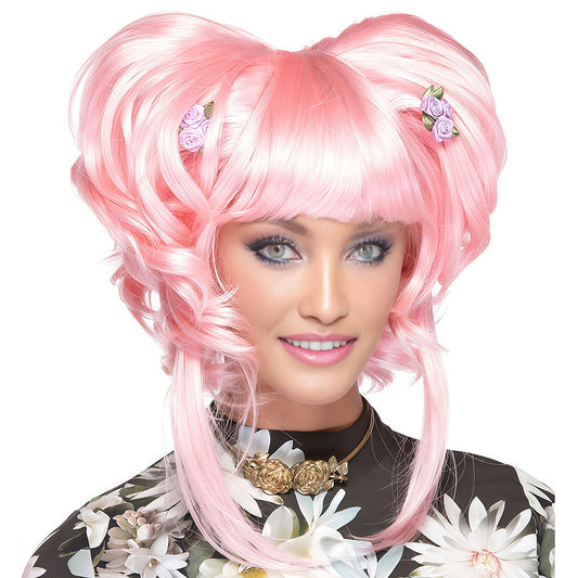 Style Retro Short Volume Alice In Wonderland Anime Head Cover Cos Wig
