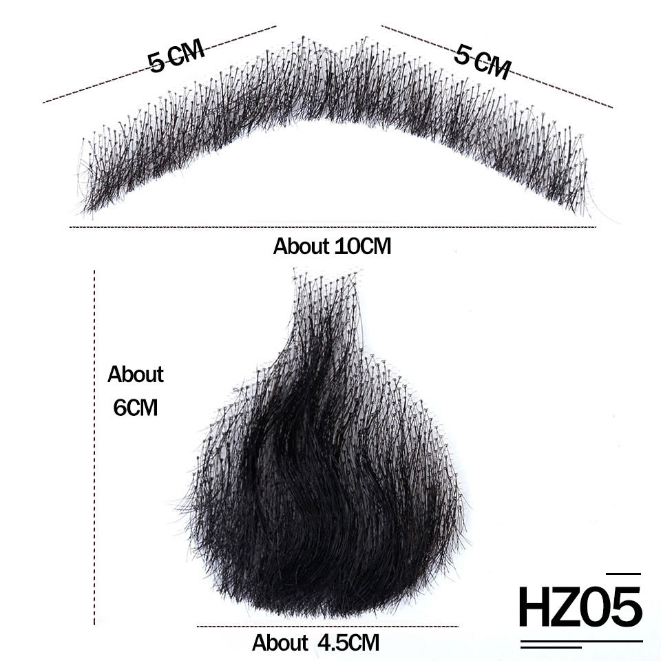 Film Television Hand-woven Beard Props Real Human Hair Men's Wig