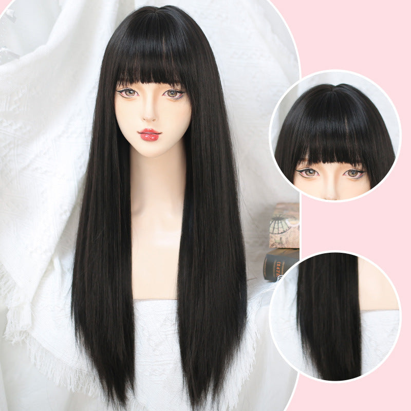 Simulation Long Straight Hair Natural Female Other Wig
