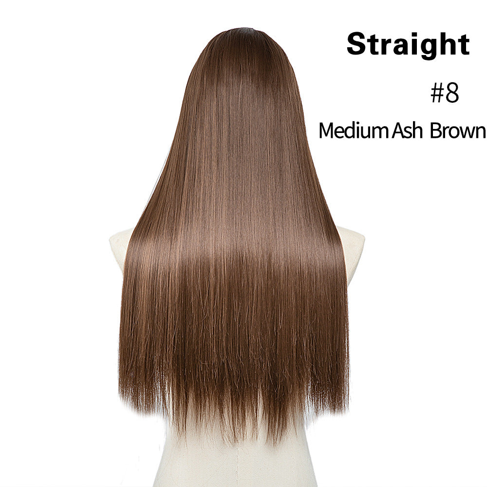Female Chemical Fiber Simulation U-shaped Half Headgear Seamless Wig