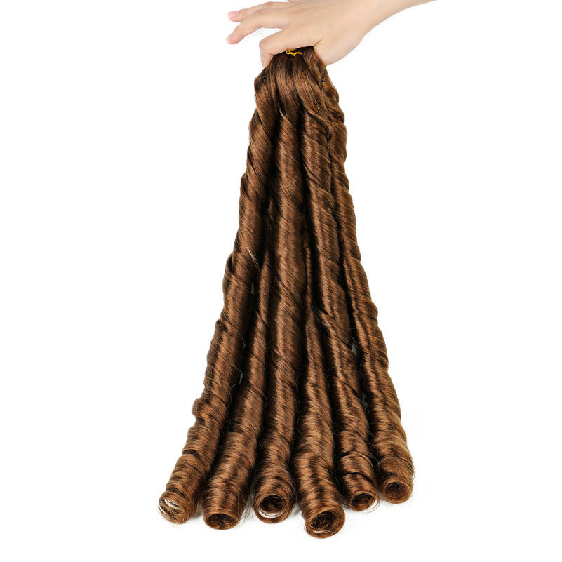 Fiber Low Temperature Tube Curved Large Wig Long Curls