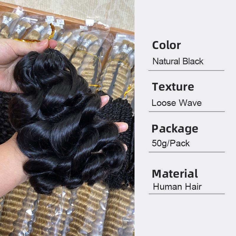 Stylish Fashion Beautiful Classy Crochet Human Real Hair Wig