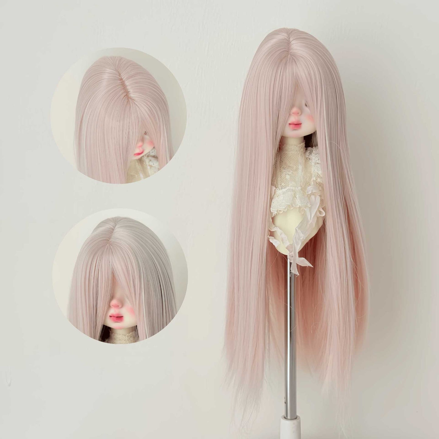 Points Soft Silk Long Straight Hair Cover Bangs Cos Wig