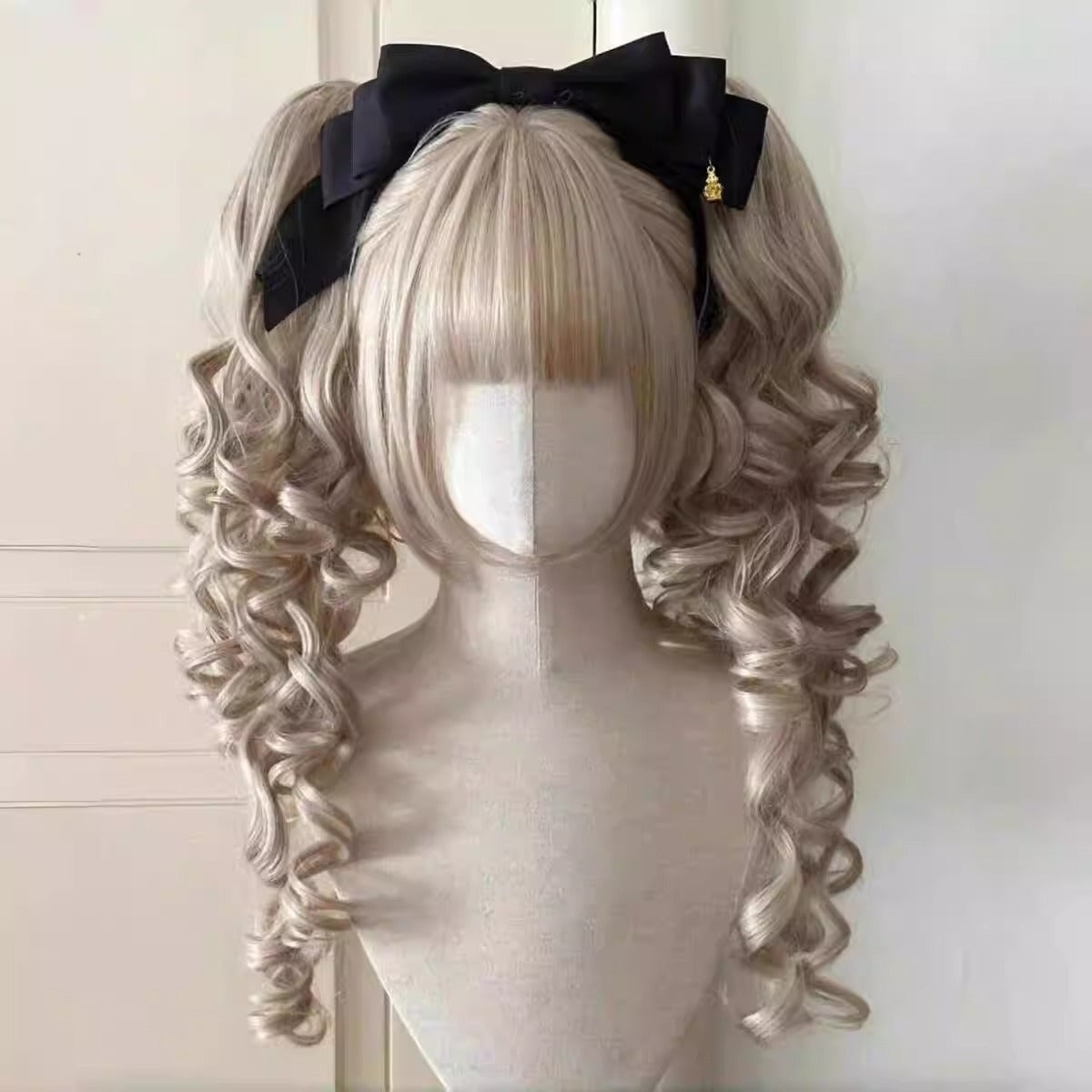 Collection Ancient Breakfast Double Ponytail Jaws Clamp Daily Retro Wig Long Curls
