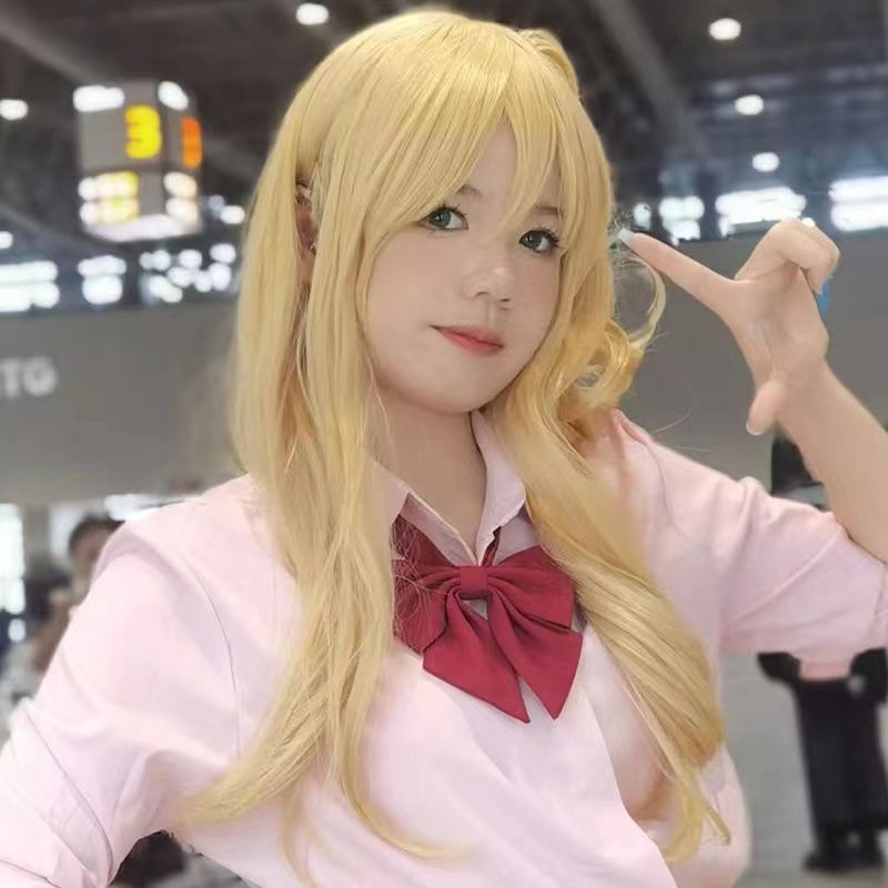 Blue Original Grapefruit Anime Head Cover Sweet Cos Wig