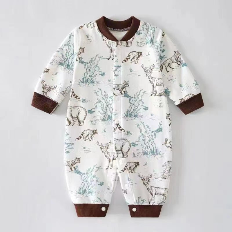 Born Rompers Romper Boy Pure Cotton Jumpsuit, Climbing Suit