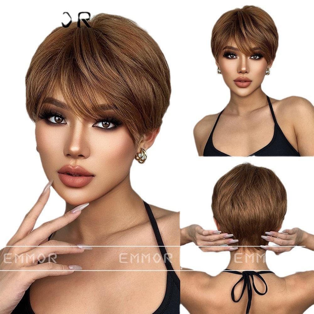 Pretty Fashion Summer Natural Female Style Wig Short Straight Hair