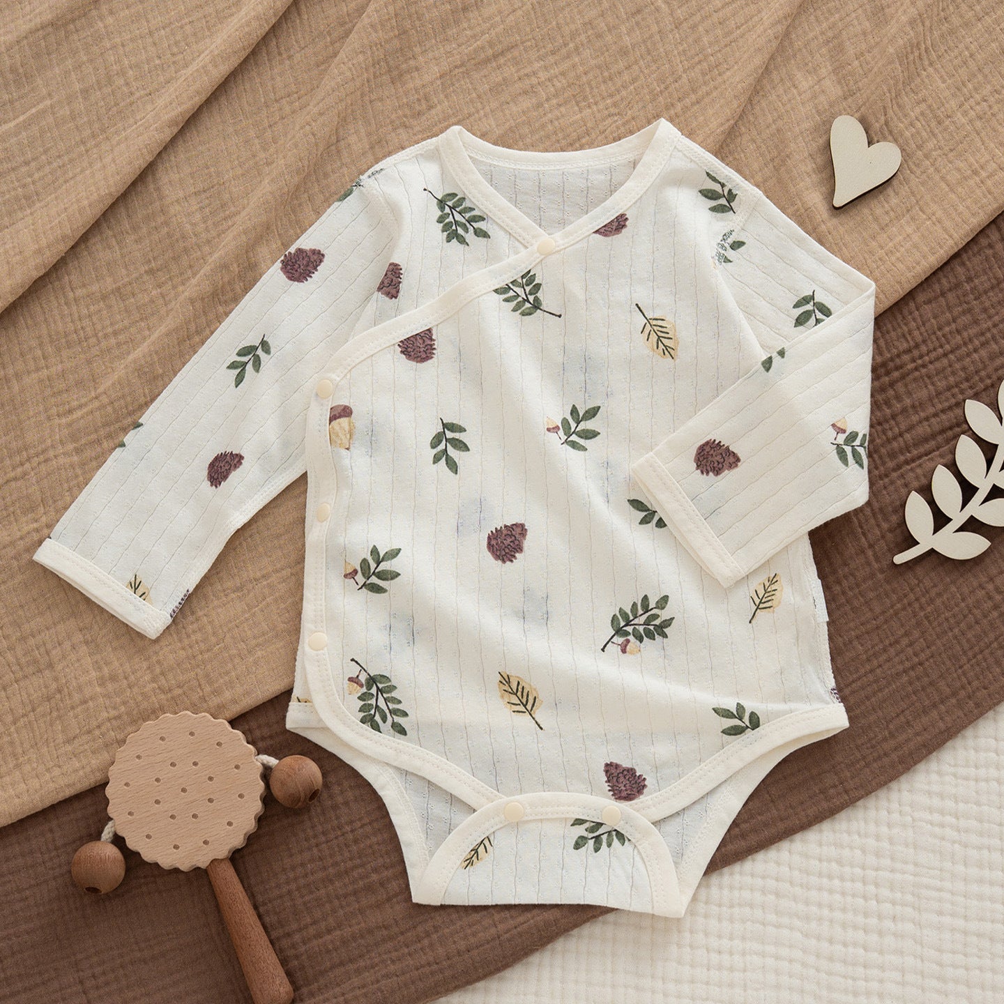 Short Sleeve Cotton Butt Wrap Clothes Months Born Boneless Triangle Jumpsuit, Climbing Suit