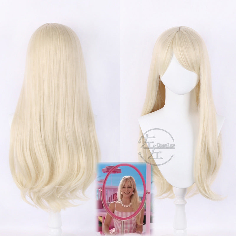 Classy Left Movie Barbie Light Golden Cos Wig