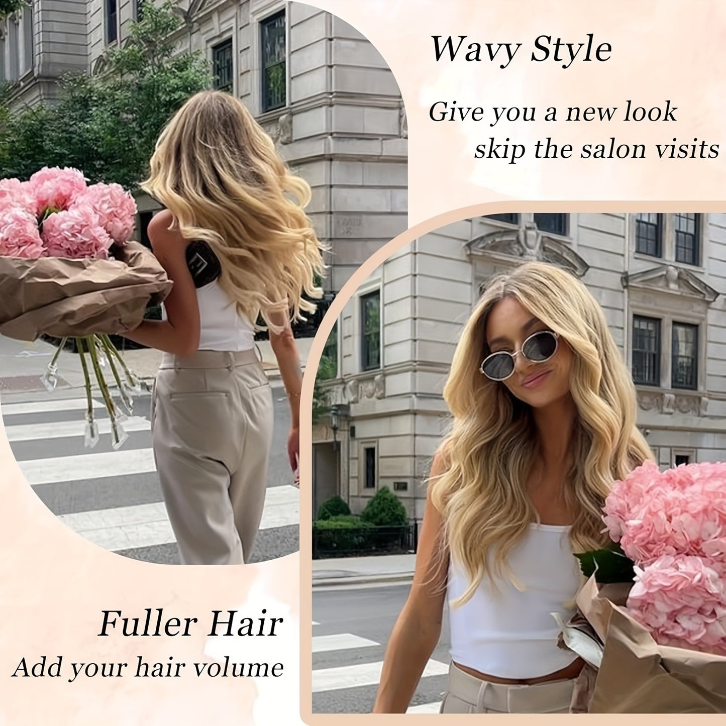 Need To Wear Hair Black Gold Gradient Female Straight Top Wig Long Curls
