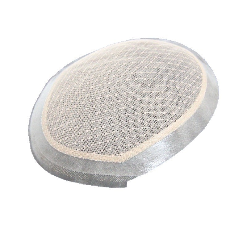 Men's Piece Forehead Hairline Invisible Hand Woven Double Delivery Men's Wig