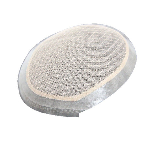 Men's Piece Forehead Hairline Invisible Hand Woven Double Delivery Men's Wig