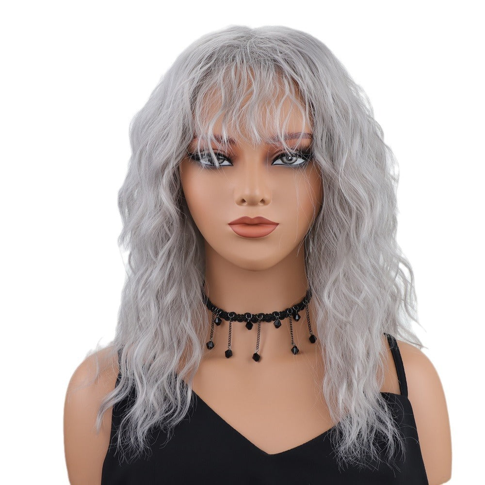 Female Fashion Fluffy Water Ripple Curly Hair Chemical Wig Long Curls
