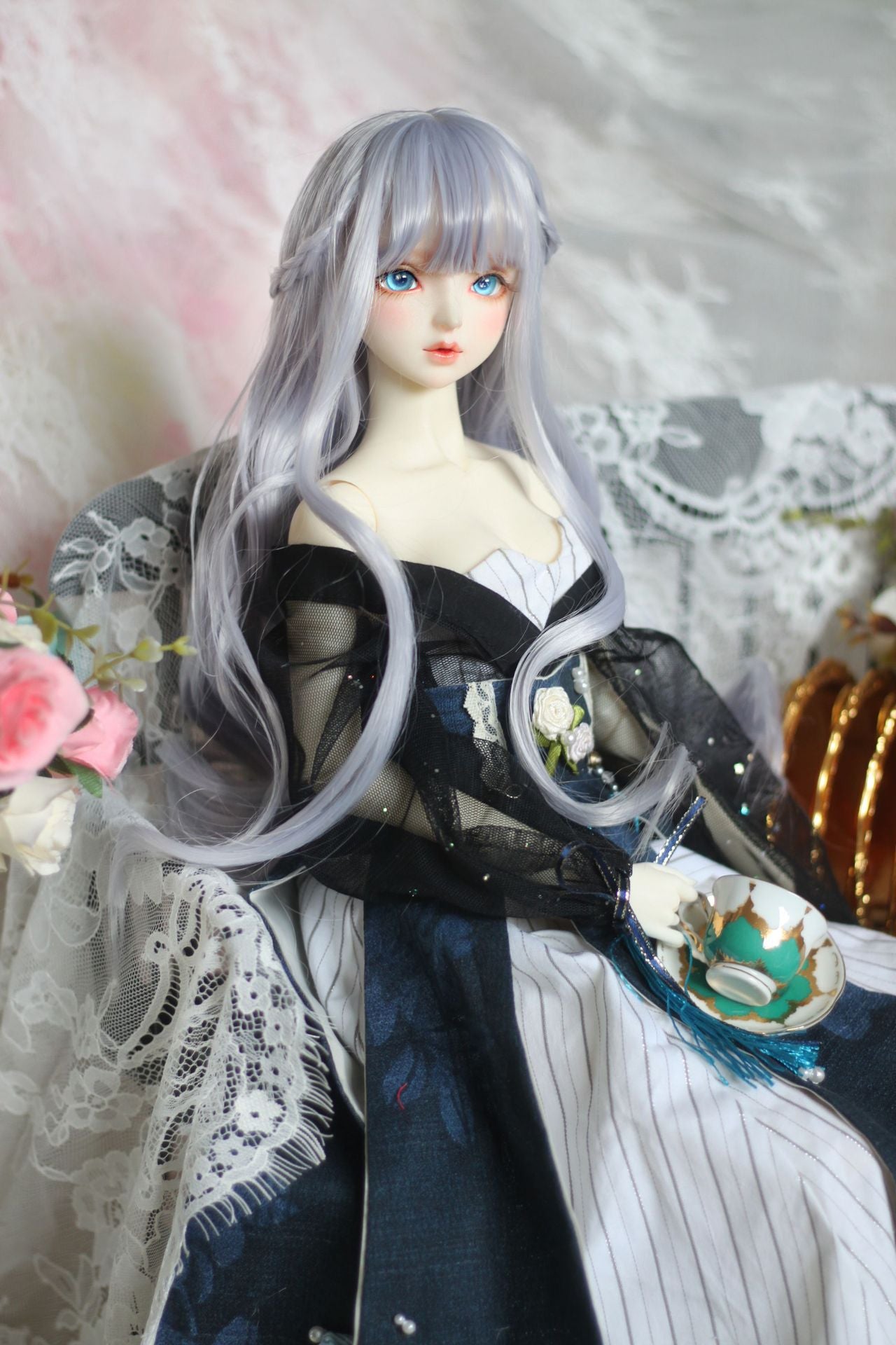 Bangs Long Curly Hair Daily Two-dimensional Ye Cos Wig