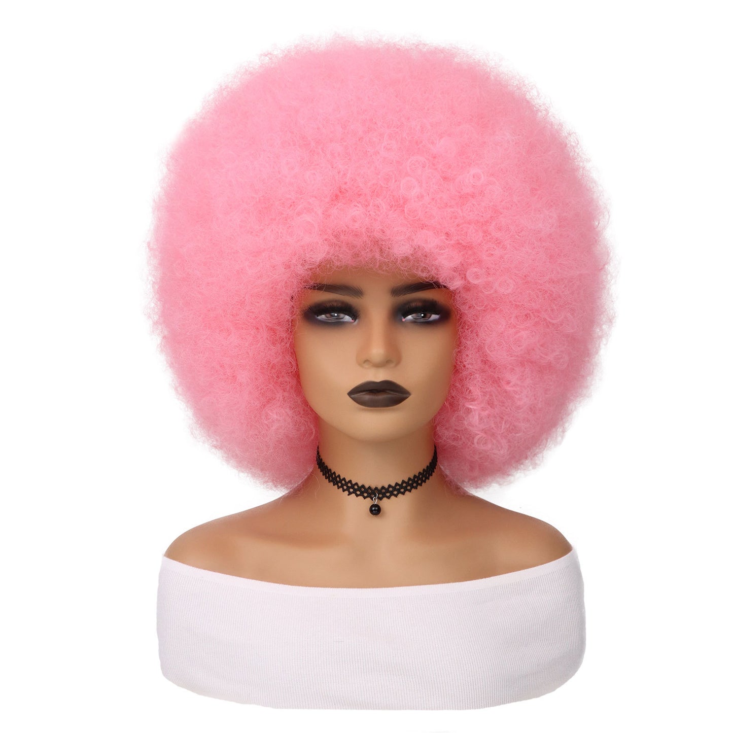 Women's Colors Second African Head Cover Fluffy Small Volume Wig Short Curly Hair