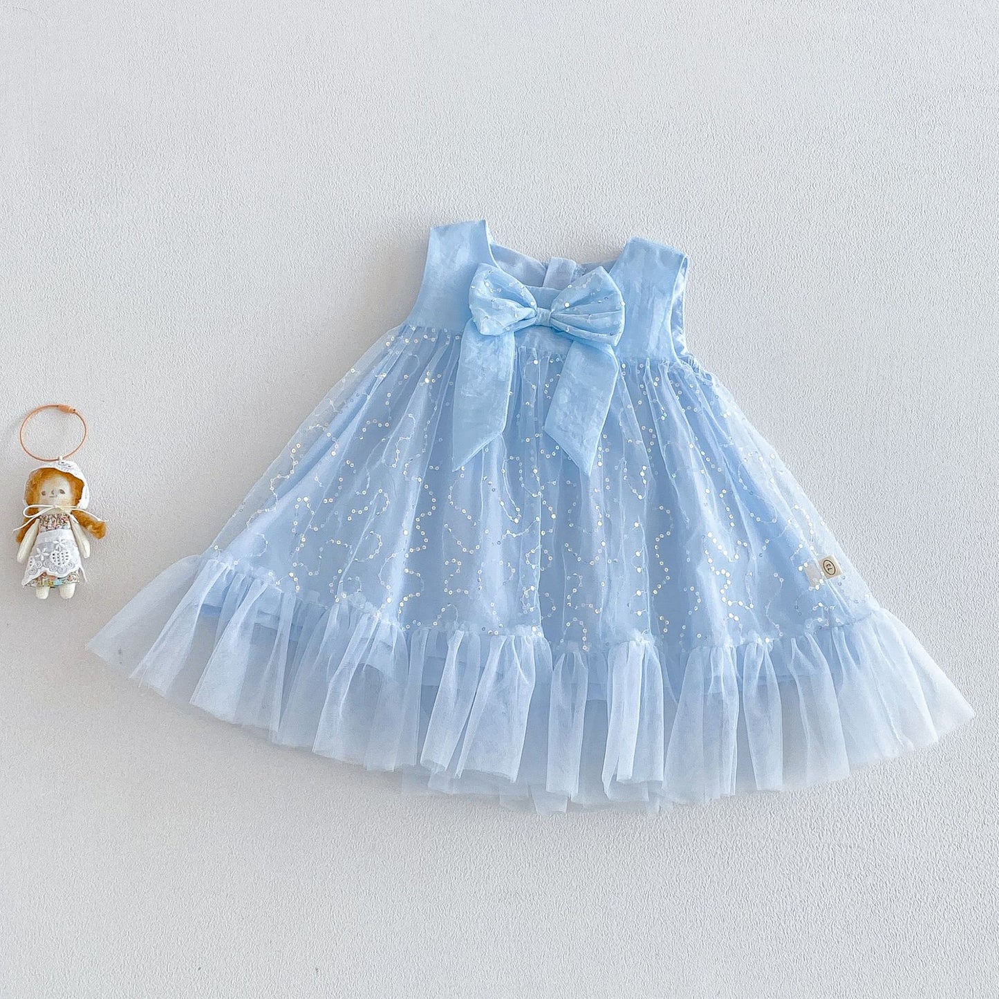 Children's Super Cute Tulle Skirt Summer Western Style Bow Princess Children's Dress