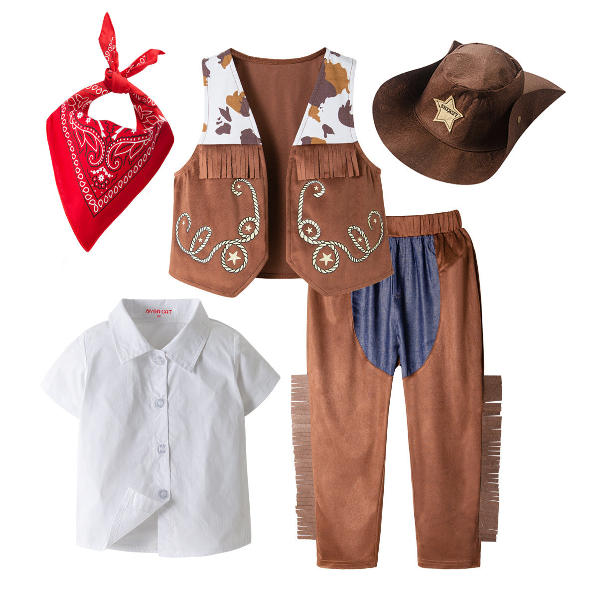 Children's Denim Holiday Clothes Boys Corner Performance Wear Vest Children's Suit