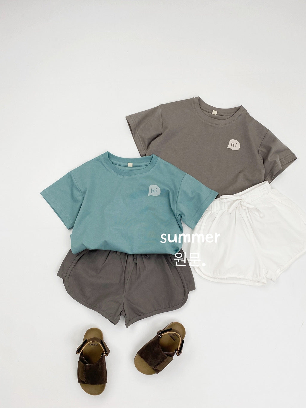 Children's Clothes For Boys Korean Style Fresh Letters Half Sleeve Shirt Children's T-shirt